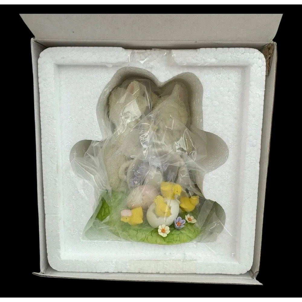 Dept 56 Snowbunnies Easter Blessings Figurine Limited 2007 Porcelain Chicks Eggs